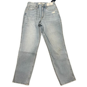 Hollister Curvy High-Rise Distressed Mom Jean 00S W23 NWT